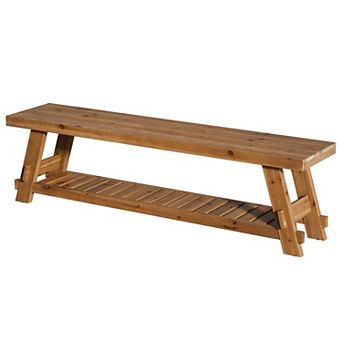 Solid Wood Shoe Storage Bench Entryway Bench for Hallway or Mudroom