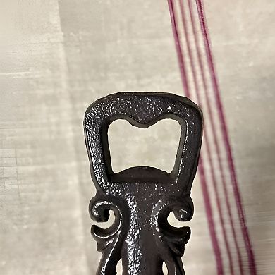 Spoon Shaped Cast Iron Bottle Opener for Bar Cart Kitchen and Drink Station