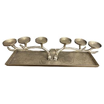 Iron Twig Taper Candle Holder Branch Design Tabletop Centerpiece for Dining Table Mantel Decor