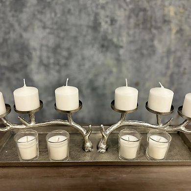 Iron Twig Taper Candle Holder Branch Design Tabletop Centerpiece for Dining Table Mantel Decor