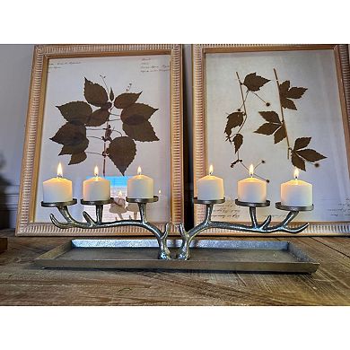 Iron Twig Taper Candle Holder Branch Design Tabletop Centerpiece for Dining Table Mantel Decor