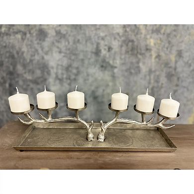 Iron Twig Taper Candle Holder Branch Design Tabletop Centerpiece for Dining Table Mantel Decor
