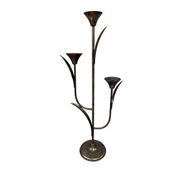 Iron Branch Style Taper Candle Holder Sculptural Tabletop Mantel Centerpiece Decor