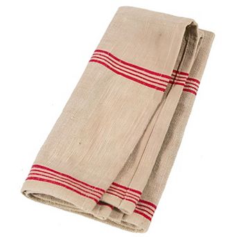 Square Cotton Dining Napkin with Striped Pattern for Casual Meals and Dining Table Everyday Use