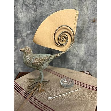 Cast Iron Bird Napkin Holder for Kitchen Counter Dining Table and Countertop Organization