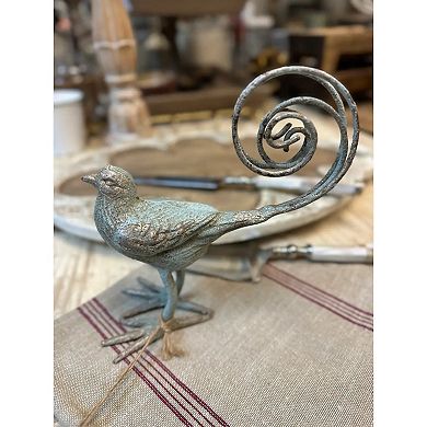 Cast Iron Bird Napkin Holder for Kitchen Counter Dining Table and Countertop Organization