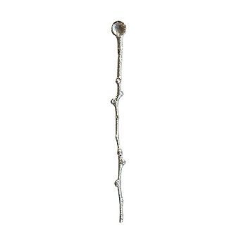 Large Silver Decorative Leaf Spoon for Kitchen Counter Bowls and Tabletop Display Styling