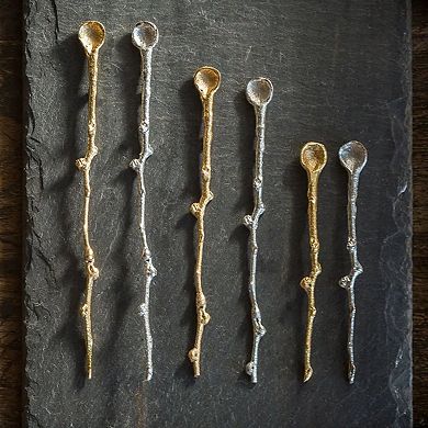 Large Silver Decorative Leaf Spoon for Kitchen Counter Bowls and Tabletop Display Styling