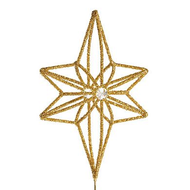 Glass Beaded Tree Topper Christmas Tree Top Glass Bead Decor