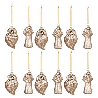 Glass Nativity Figurine Christmas Tabletop Decor Holiday Mantel Shelf Display 2 Assorted Styles