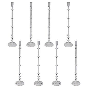 Set of 8 Metal Taper Candle Holders for Farmhouse Dining Table and Wedding Centerpieces