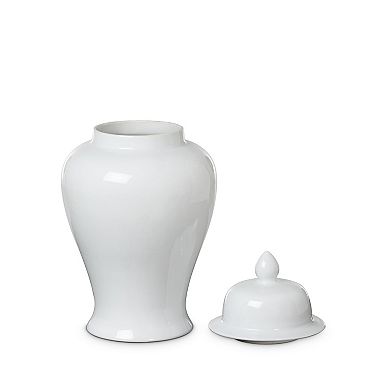 Porcelain Ginger Jar Vase Home Decor Accent for Mantel Shelf Console Table