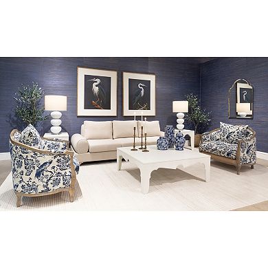 Decorative Porcelain Vase Cherry Blossom Pattern for Entryway and Bookshelf Decor
