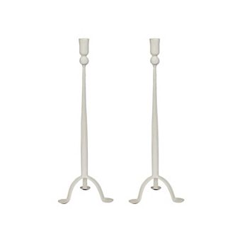 Modern Iron Taper Candle Holder with Tripod Base for Mantel Table Décor