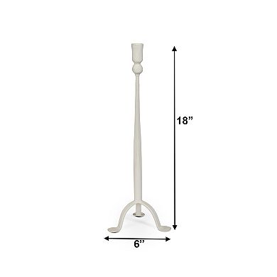 Modern Iron Taper Candle Holder with Tripod Base for Mantel Table Décor