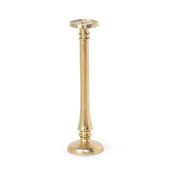 Candlestick Holder Cast Aluminum Pillar & Taper Candle Stand for Dining Table and Living Room Decor
