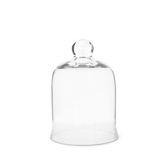 Glass Bell Jar Cloche Display Dome for Mantel Tabletop Seasonal Decor Accent