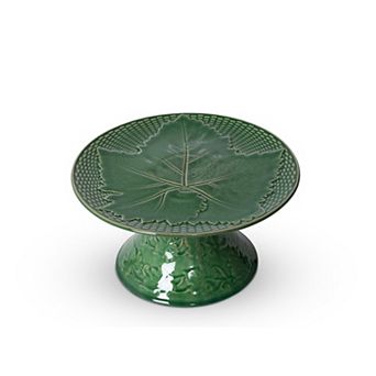 Ceramic Raised Cake Stand Decorative Pattern Dessert Serving Stand for Cupcakes and Cookies
