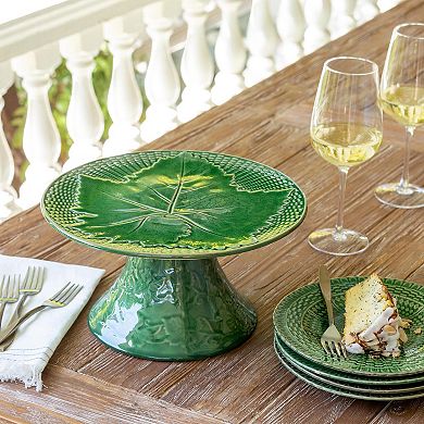 Ceramic Raised Cake Stand Decorative Pattern Dessert Serving Stand for Cupcakes and Cookies