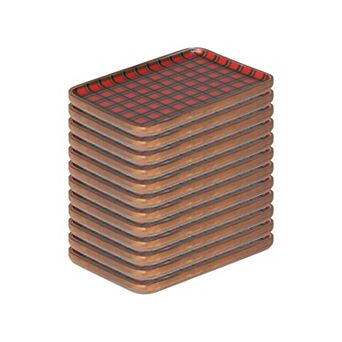 Heritage Holiday Plaid Serving Tray Set 12 pc Christmas Snack Cookie Beverage Trays