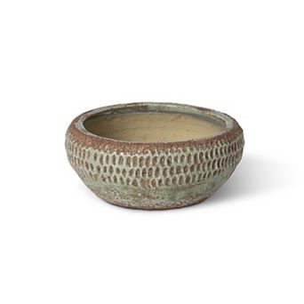Yuma Pattern Ceramic Low Bowl Kitchen Table Decor Bowl