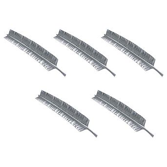 Banana Leaf Shaped Pewter Tray Set 5 pc Serving Trays for Appetizers Snacks