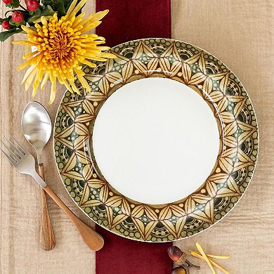 Round Dinner Plates Set of 6 for Holiday and Everyday Dining