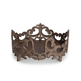 Acanthus Cast Aluminum Dinner Plate Holder Metal Countertop Organizer for Dining Plates