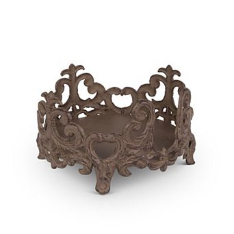 Acanthus Cast Aluminum Salad Plate Holder Metal Countertop Organizer for Plates and Serving Use