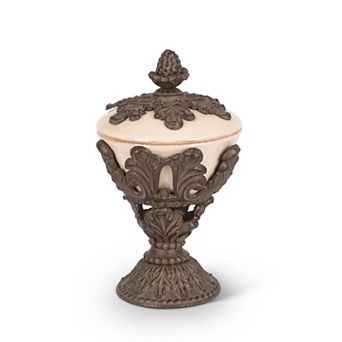 Acanthus Style Lidded Snack Bowl for Nuts, Candies and Decorative Counter Display