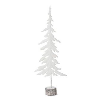 Slim Snow White Decorative Trees for Seasonal Home and Office Decor