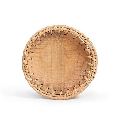 Rattan Lace Border Serving Plate Small Size for Appetizers Desserts and Everyday Dining Use
