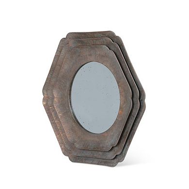 Large Wall Hanging Mirror Distressed Metal Frame Foyer Entry Gallery Wall Decor Accent
