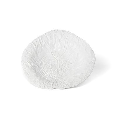 Cabbage Leaf Ceramic Serving Platter for Appetizers Salads Fruits Desserts and Table Serving