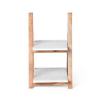 A Frame Marble Cheese Server Tiered Display Stand for Charcuterie Desserts Appetizers & Entertaining