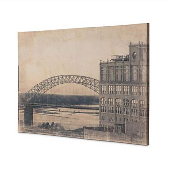 Memphis Bridge Canvas Wall Art Print for Living Room and Office Decor