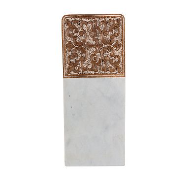Carved Marble and Wood Cutting Board for Kitchen Prep and Appetizer Displays
