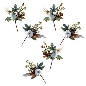 Fall Harvest Stem Set of 6 for Vase Arrangements and Seasonal Home Décor
