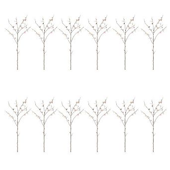 Quince Blossom Branch Set of 12 Faux Flower Stems for Home Decor