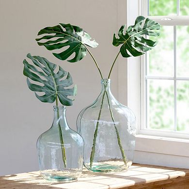Artificial Monstera Leaf Stems Set of 12, Greenery for Vases and Decor