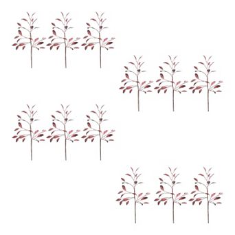 Set of 12 Artificial Crimson Bay Leaf Sprays for Fall Vase Arrangements and Table Centerpieces
