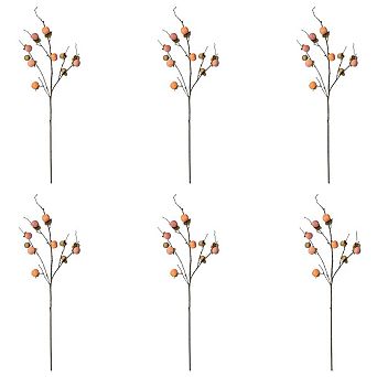 Decorative Persimmon Branches Set of 6 for Harvest Home Décor