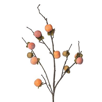 Decorative Persimmon Branches Set of 6 for Harvest Home Décor