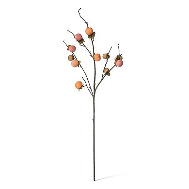 Decorative Persimmon Branches Set of 6 for Harvest Home Décor