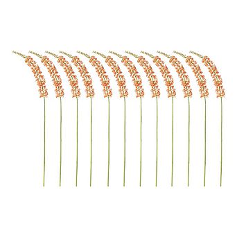 Faux Eremerus Stem Set of 12 Peach Floral Stems for Tall Vase Décor
