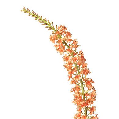 Faux Eremerus Stem Set of 12 Peach Floral Stems for Tall Vase Décor