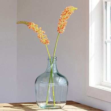 Faux Eremerus Stem Set of 12 Peach Floral Stems for Tall Vase Décor