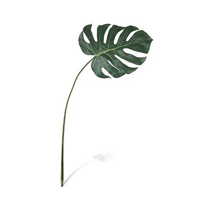 Monstera Leaf Artificial Stem Set of 12, Tall Tropical Greenery for Home Decor