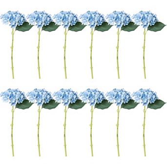 Set of 12 Decorative Hydrangea Flower Stems for Seasonal Centerpieces and Home Décor Styling