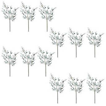 Set of 12 Faux Olive Branch Stems with Fruit Accents for Floor Vase Arrangements